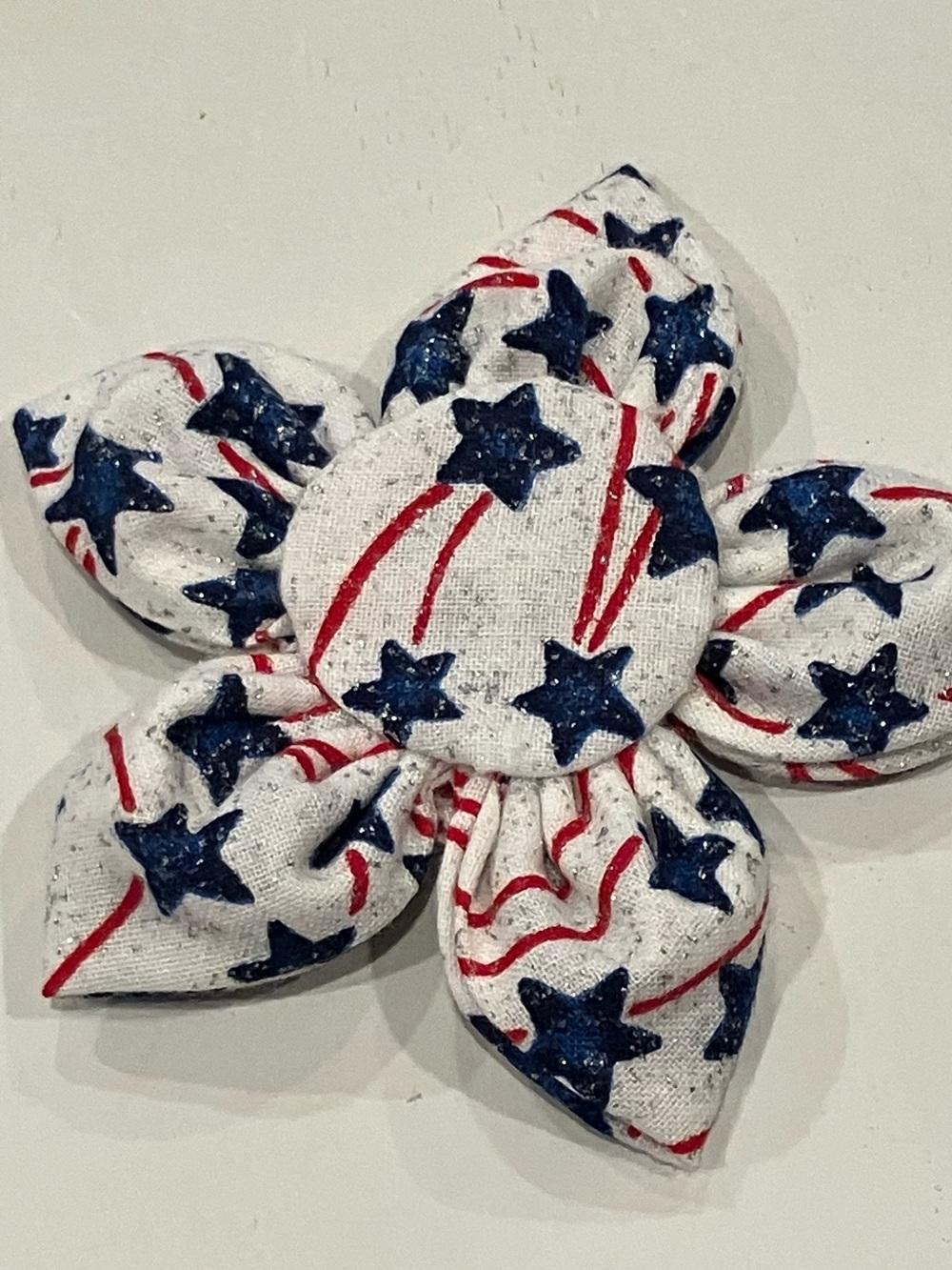 Pet Collar Flower in Stars & Stripes